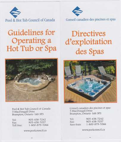 Guidelines for Operating a Hot Tub or Spa - Directives d’exploitation des spas
